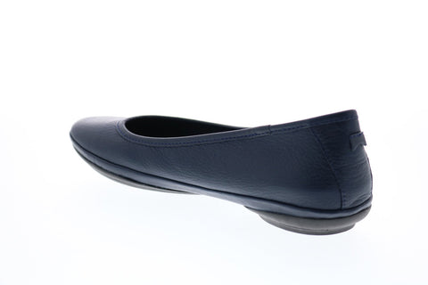 Camper Right Nina K200387-012 Womens Blue Leather Slip On Flats Ballet Shoes
