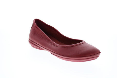 Camper Right Nina K200387-013 Womens Red Leather Slip On Flats Ballet Shoes