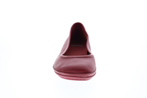 Camper Right Nina K200387-013 Womens Red Leather Slip On Flats Ballet Shoes