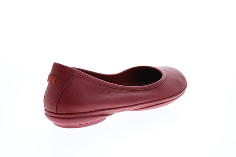 Camper Right Nina K200387-013 Womens Red Leather Slip On Flats Ballet Shoes