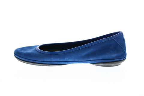 Camper Right Nina K200387-014 Womens Blue Suede Slip On Flats Ballet Shoes