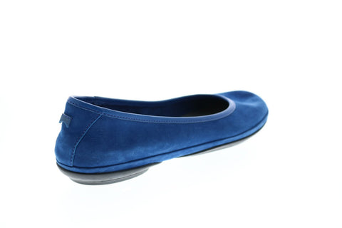 Camper Right Nina K200387-014 Womens Blue Suede Slip On Flats Ballet Shoes
