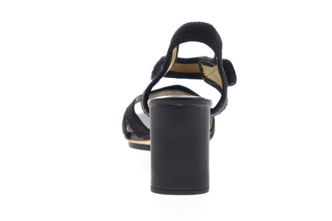 Camper Myriam K200393-003 Womens Black Nubuck Heels Strap Pumps Shoes