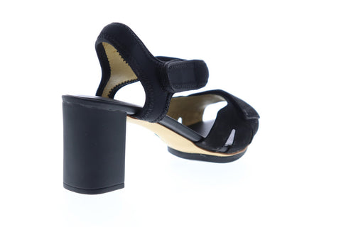 Camper Myriam K200393-003 Womens Black Nubuck Heels Strap Pumps Shoes