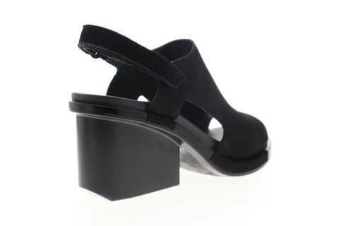 Camper Ivy K200399-001 Womens Black Leather Heels Strap Pumps Shoes