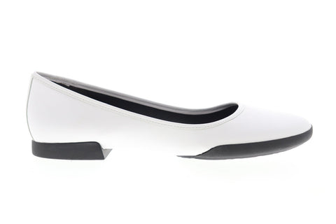 Camper Casi Tiptap K200425-004 Womens White Leather Slip On Casual Flats Shoes
