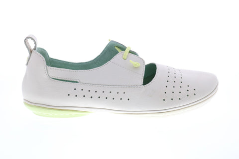 Camper Right Nina K200441-009 Womens White Leather Slip On Flats Ballet Shoes