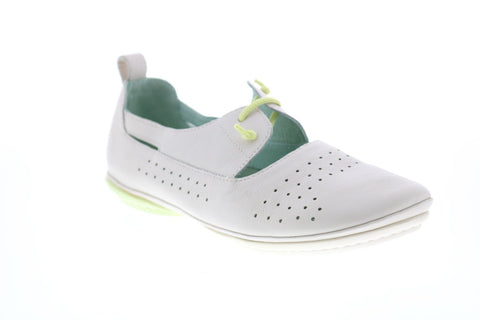 Camper Right Nina K200441-009 Womens White Leather Slip On Flats Ballet Shoes