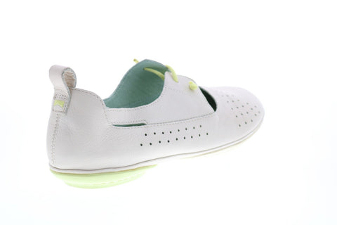Camper Right Nina K200441-009 Womens White Leather Slip On Flats Ballet Shoes