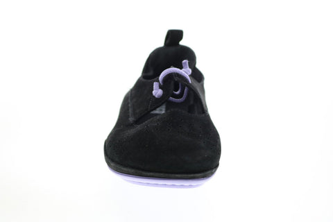 Camper Right Nina K200441-012 Womens Black Suede Slip On Ballet Flats Shoes