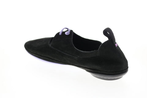 Camper Right Nina K200441-012 Womens Black Suede Slip On Ballet Flats Shoes
