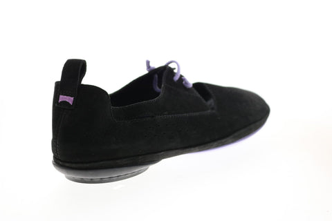 Camper Right Nina K200441-012 Womens Black Suede Slip On Ballet Flats Shoes