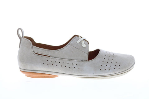 Camper Right Nina K200441-013 Womens Beige Suede Slip On Ballet Flats Shoes