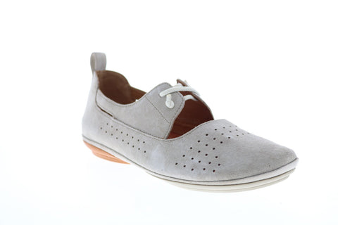 Camper Right Nina K200441-013 Womens Beige Suede Slip On Ballet Flats Shoes