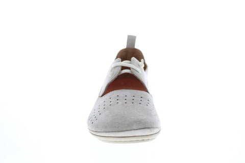Camper Right Nina K200441-013 Womens Beige Suede Slip On Ballet Flats Shoes
