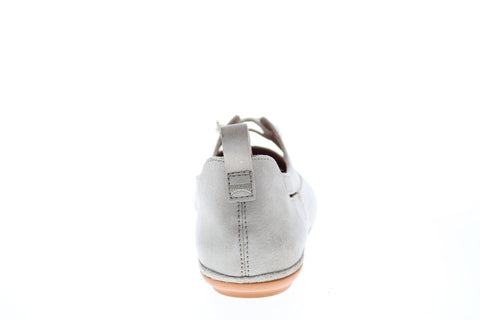 Camper Right Nina K200441-013 Womens Beige Suede Slip On Ballet Flats Shoes