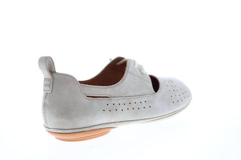 Camper Right Nina K200441-013 Womens Beige Suede Slip On Ballet Flats Shoes