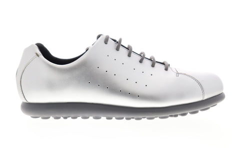 Camper Pelotas XL K200458-002 Womens Silver Patent Leather Low Top Sneakers Shoes
