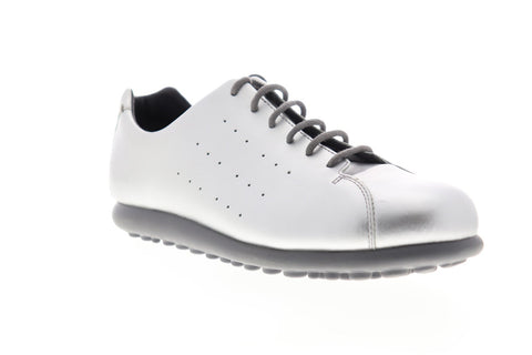 Camper Pelotas XL K200458-002 Womens Silver Patent Leather Low Top Sneakers Shoes