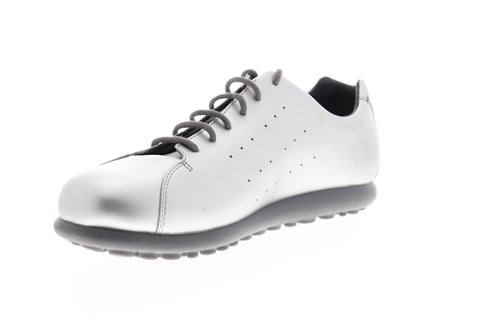 Camper Pelotas XL K200458-002 Womens Silver Patent Leather Low Top Sneakers Shoes