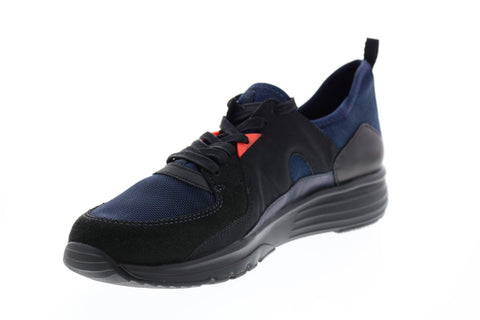 Camper Drift K200459-010 Womens Black Blue Leather Canvas Euro Sneakers Shoes