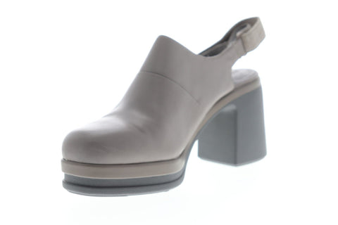Camper Alice K200466-002 Womens Gray Leather Heels Strap Pumps Shoes