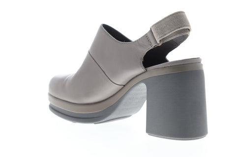 Camper Alice K200466-002 Womens Gray Leather Heels Strap Pumps Shoes
