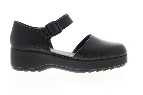Camper Dessa K200474-001 Womens Black Leather Strap Casual Slippers Shoes