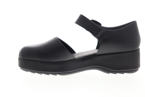 Camper Dessa K200474-001 Womens Black Leather Strap Casual Slippers Shoes
