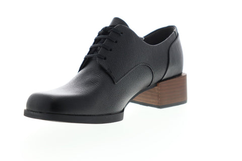 Camper Kobo K200480-001 Womens Black Leather Casual Lace Up Oxfords Shoes