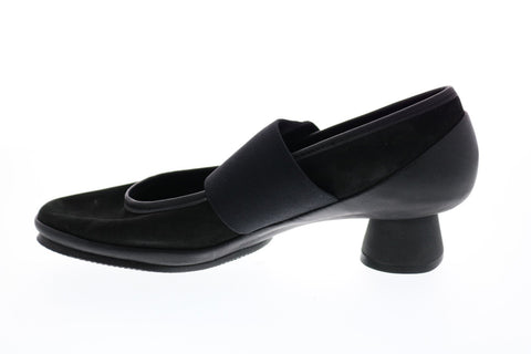Camper Alright K200485-011 Womens Black Suede Slip On Pumps Heels Shoes