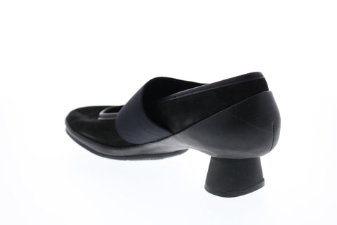 Camper Alright K200485-011 Womens Black Suede Slip On Pumps Heels Shoes