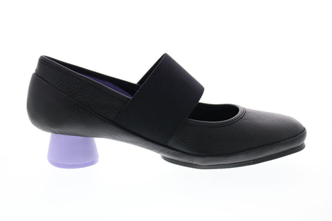 Camper Alright K200485-022 Womens Black Leather Slip On Pumps Heels Shoes