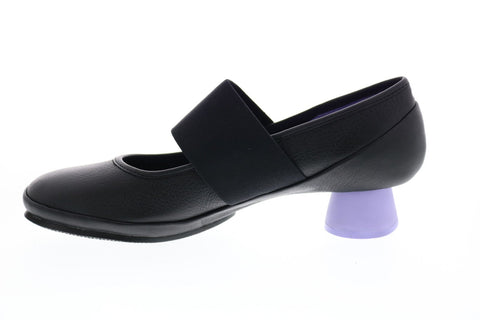 Camper Alright K200485-022 Womens Black Leather Slip On Pumps Heels Shoes