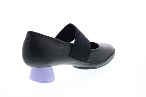 Camper Alright K200485-022 Womens Black Leather Slip On Pumps Heels Shoes
