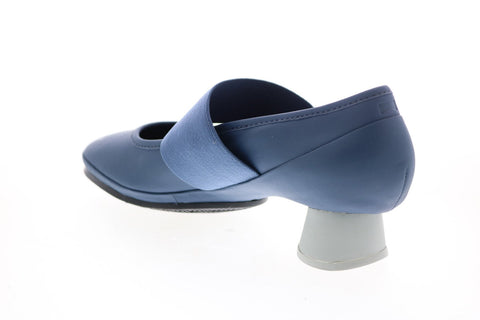 Camper Alright K200485-025 Womens Blue Leather Slip On Pumps Heels Shoes