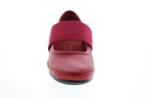 Camper Alright K200485-027 Womens Red Leather Slip On Pumps Heels Shoes