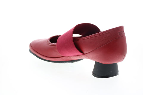 Camper Alright K200485-027 Womens Red Leather Slip On Pumps Heels Shoes