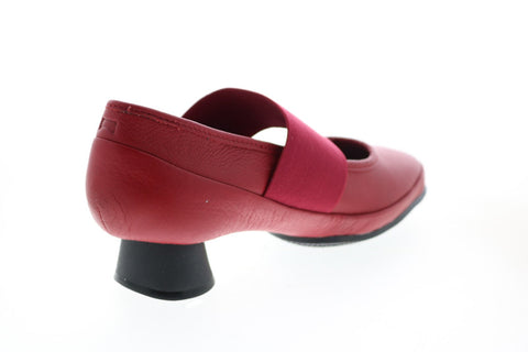 Camper Alright K200485-027 Womens Red Leather Slip On Pumps Heels Shoes