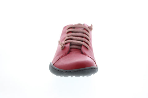 Camper Peu Cami K200514-007 Womens Red Leather Lace Up Euro Sneakers Shoes