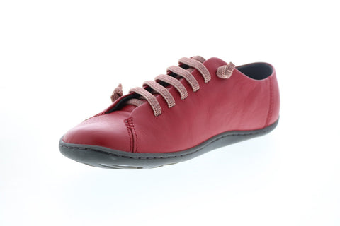 Camper Peu Cami K200514-007 Womens Red Leather Lace Up Euro Sneakers Shoes