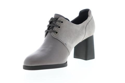 Camper Kara K200522-002 Womens Gray Nubuck Heels Lace Up Pumps Shoes