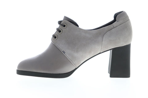 Camper Kara K200522-002 Womens Gray Nubuck Heels Lace Up Pumps Shoes