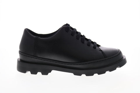 Camper Brutus K200551-001 Womens Black Leather Lace Up Oxford Flats Shoes