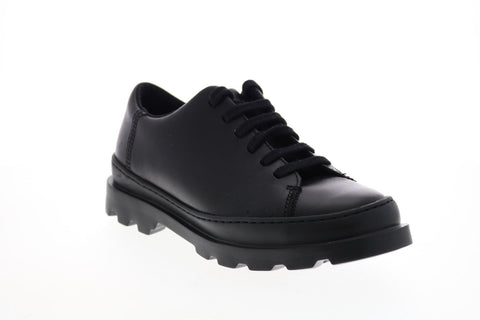 Camper Brutus K200551-001 Womens Black Leather Lace Up Oxford Flats Shoes