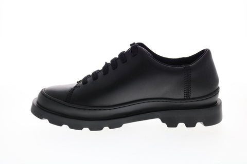 Camper Brutus K200551-001 Womens Black Leather Lace Up Oxford Flats Shoes
