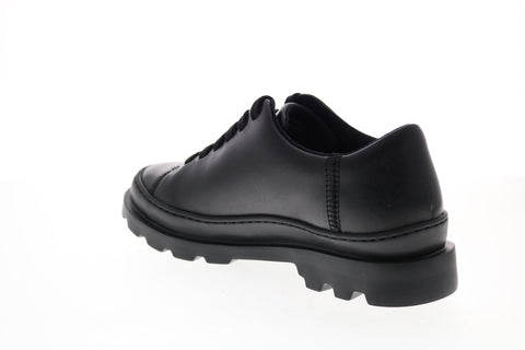 Camper Brutus K200551-001 Womens Black Leather Lace Up Oxford Flats Shoes