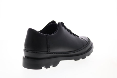 Camper Brutus K200551-001 Womens Black Leather Lace Up Oxford Flats Shoes