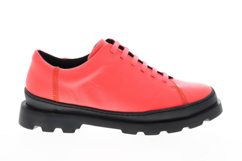 Camper Brutus K200551-008 Womens Pink Leather Lace Up Oxford Flats Shoes