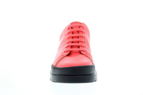 Camper Brutus K200551-008 Womens Pink Leather Lace Up Oxford Flats Shoes